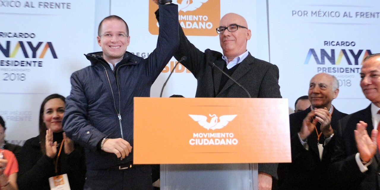  Esta mañana, Ricardo Anaya Cortés, se registró ante la Comisión Nacional de Convenciones y Procesos Internos de Movimiento Ciudadano, como precandidato a la Presidencia de la República por esta organización política: Regional