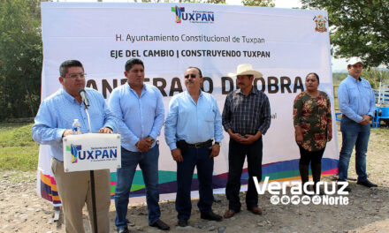Banderazo para rehabilitación de camino