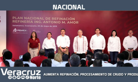 AUMENTA REFINACIÓN, PROCESAMIENTO DE CRUDO Y PRODUCCIÓN