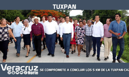 GOBERNADOR SE COMPROMETE A CONCLUIR LOS 5 KM DE LA TUXPAN-CAZONES