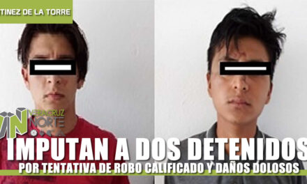 IMPUTAN A DOS DETENIDOS POR TENTATIVA DE ROBO CALIFICADO