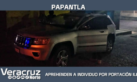 APREHENDEN A INDIVIDUO POR PORTACIÓN ILEGAL DE ARMA