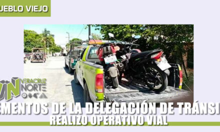 LA DELEGACIÓN DE TRÁNSITO REALIZO OPERATIVO VIAL