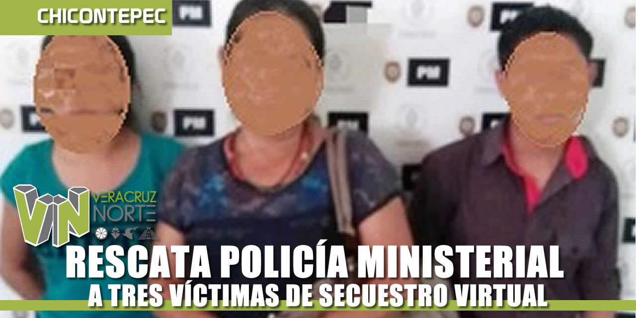 RESCATA POLICÍA MINISTERIAL A TRES VÍCTIMAS