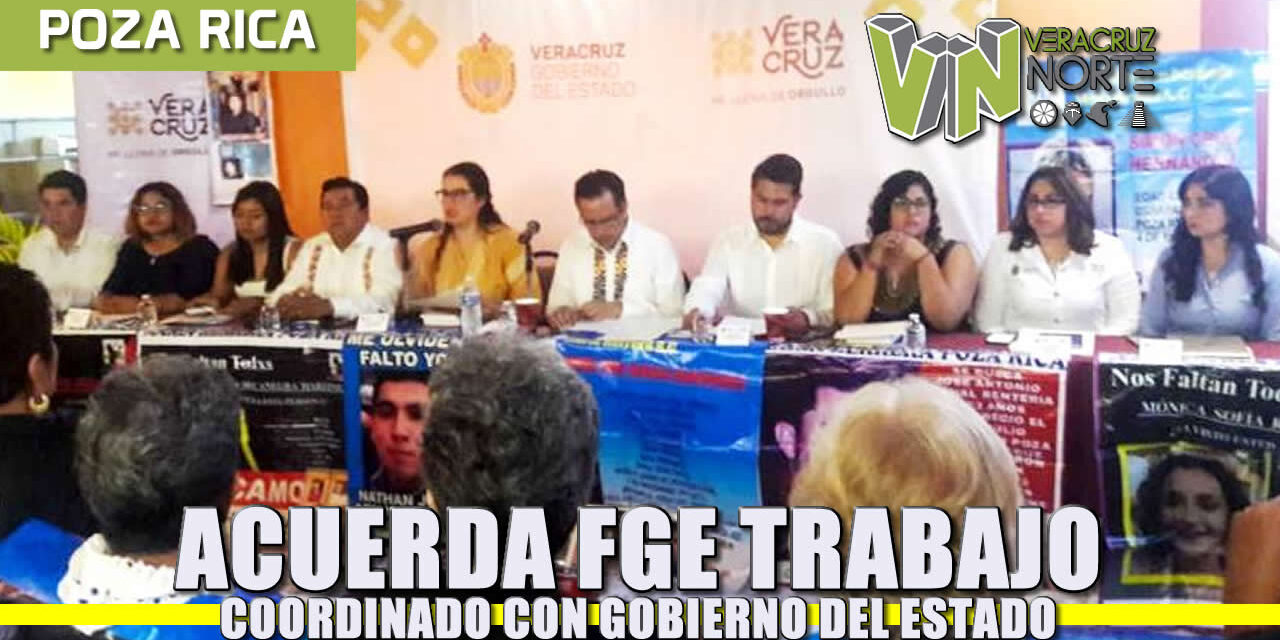 Acuerda FGE trabajo coordinado con Gobierno del Estado en materia de investigación de personas desaparecidas