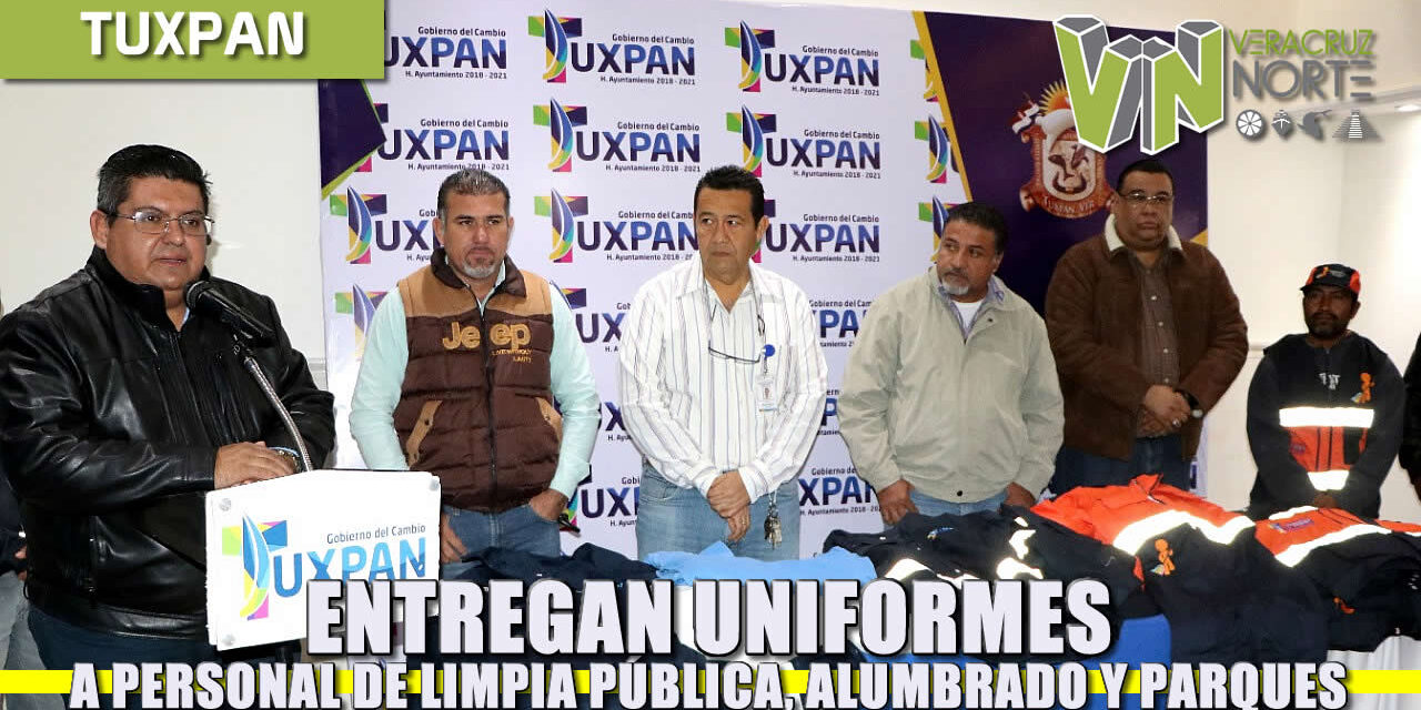 Se realiza entrega de uniformes a personal de limpia, alumbrado, parques y jardines