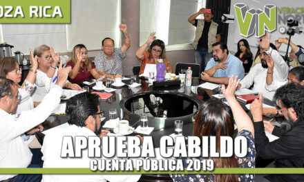 Aprueba cabildo Cuenta Pública 2019