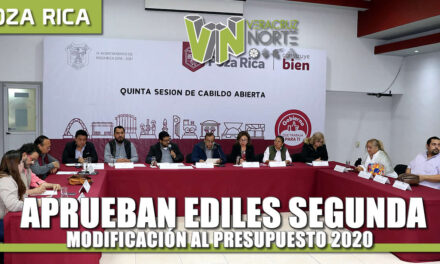 Aprueban ediles Segunda Modificación a Presupuesto de Egresos 2020