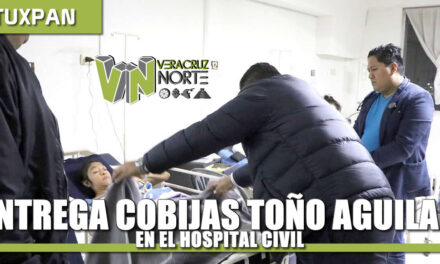 ENTREGA TOÑO AGUILAR COBIJAS EN HOSPITAL CIVIL