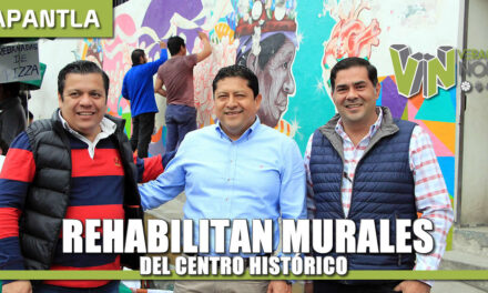 Rehabilitan Murales del Centro Histórico