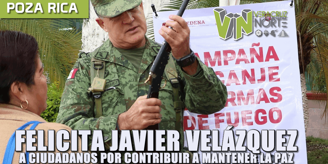 FELICITA JAVIER VELÁZQUEZ A CIUDADANOS POR CONTRIBUIR A MANTENER LA PAZ