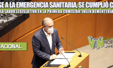 PESE A LA EMERGENCIA SANITARIA, SE CUMPLIÓ CON LA LABOR LEGISLATIVA EN LA PRIMERA COMISIÓN: JULEN REMENTERÍA