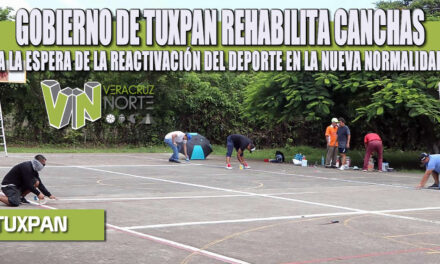 GOBIERNO DE TUXPAN REHABILITA CANCHAS, A LA ESPERA DE LA REACTIVACIÓN DEL DEPORTE EN LA NUEVA NORMALIDAD