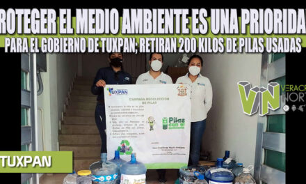 PROTEGER EL MEDIO AMBIENTE ES UNA PRIORIDAD PARA EL GOBIERNO DE TUXPAN; RETIRAN 200 KILOS DE PILAS USADAS