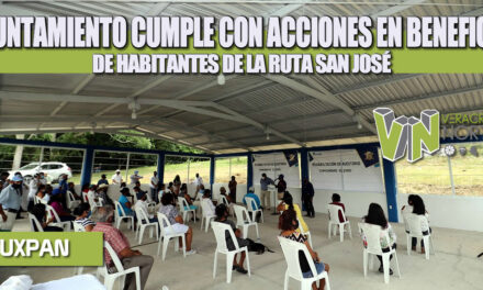 GOBIERNO DE TUXPAN CUMPLE CON ACCIONES EN BENEFICIO DE HABITANTES DE LA RUTA SAN JOSÉ