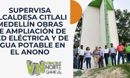 SUPERVISA ALCALDESA CITLALI MEDELLÍN OBRAS DE AMPLIACIÓN DE RED ELÉCTRICA Y DE AGUA POTABLE EN EL ANONO