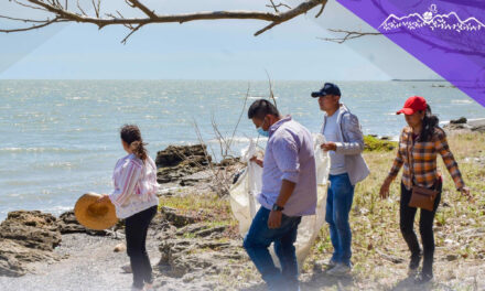 Tamalin: Faena de limpieza en la playa de la zona costera de Las Piedras