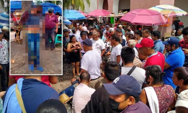 Misantla: Locatarios del Mercado municipal detienen a un presunto ratero, por robarle a un comerciante senecto.